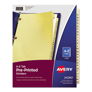 Avery® Preprinted Laminated Tab Dividers W-copper Reinforced Holes, 25-tab, Letter freeshipping - TVN Wholesale
